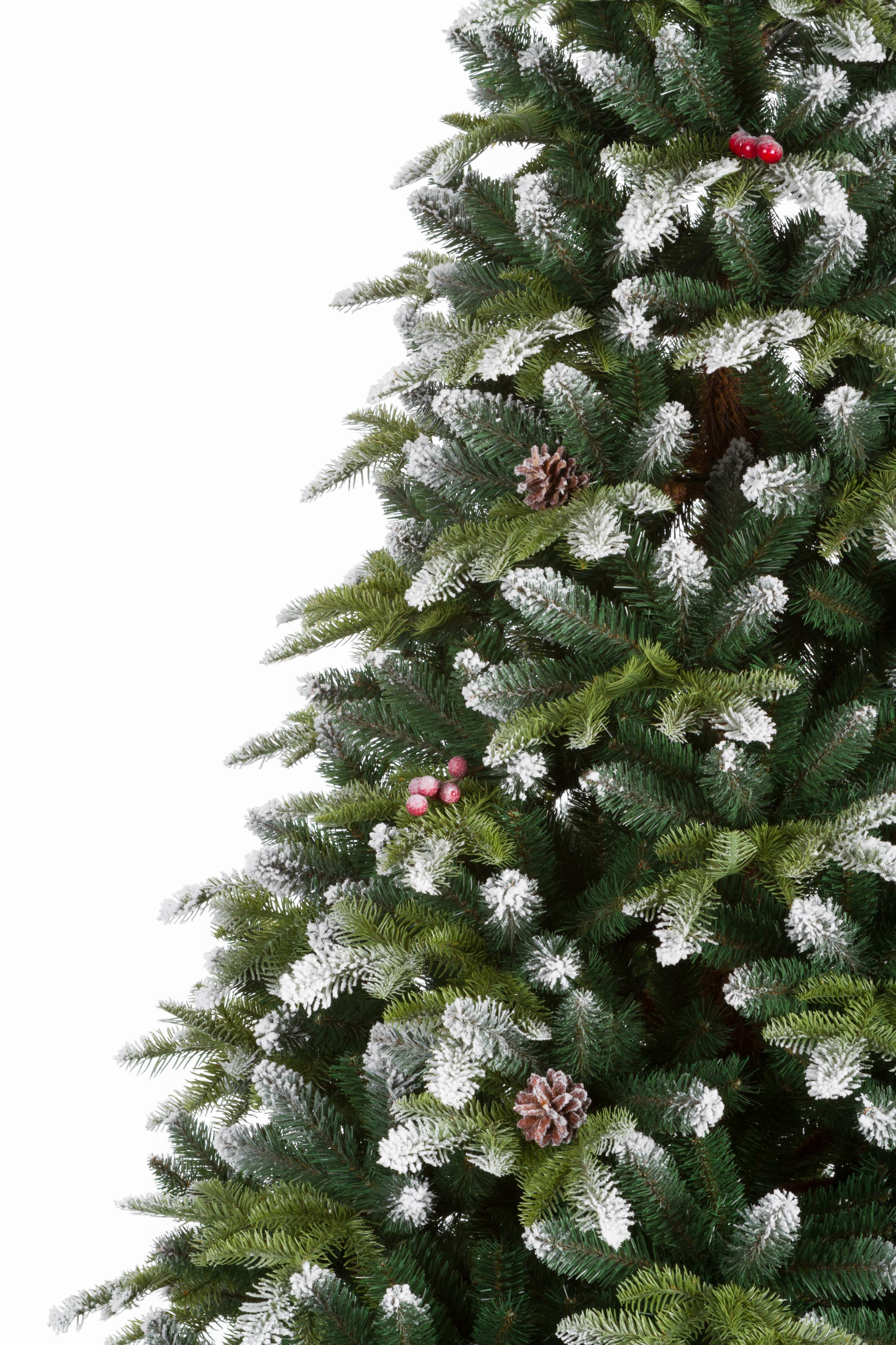 Jedľa Krkonošská 3D 220 cm – umelý vianočný stromček so šiškami a ilexom